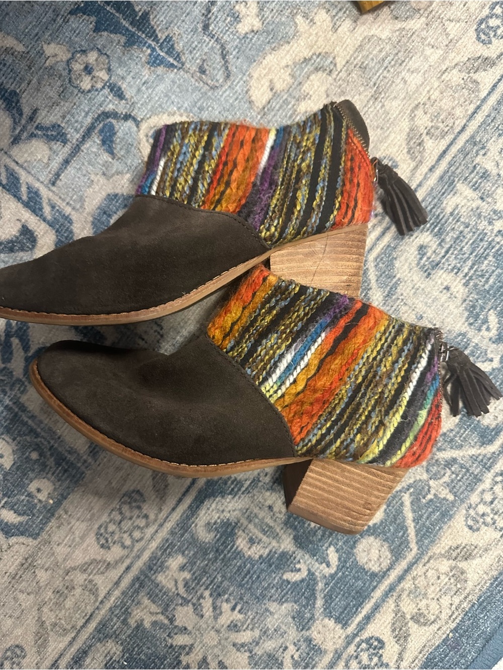 TOMS CHUNKY HEEL SHOES